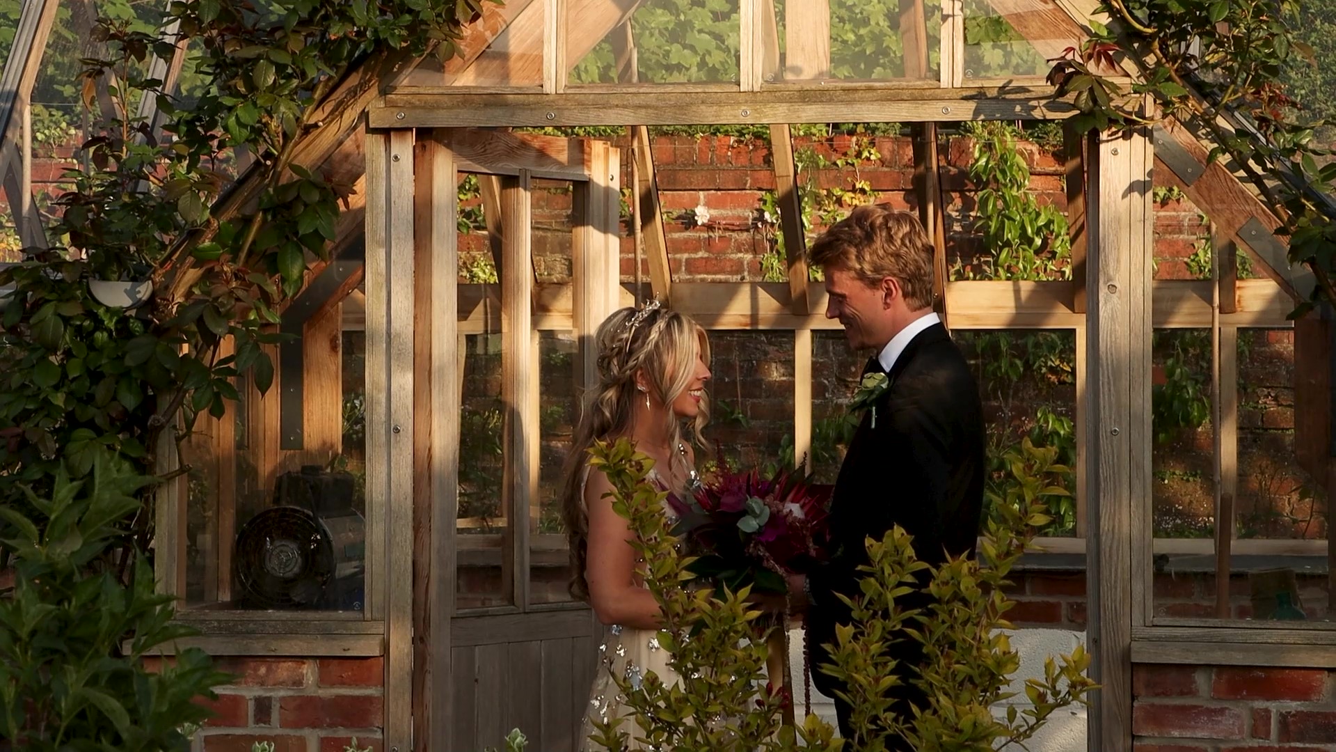 romance at a wedding