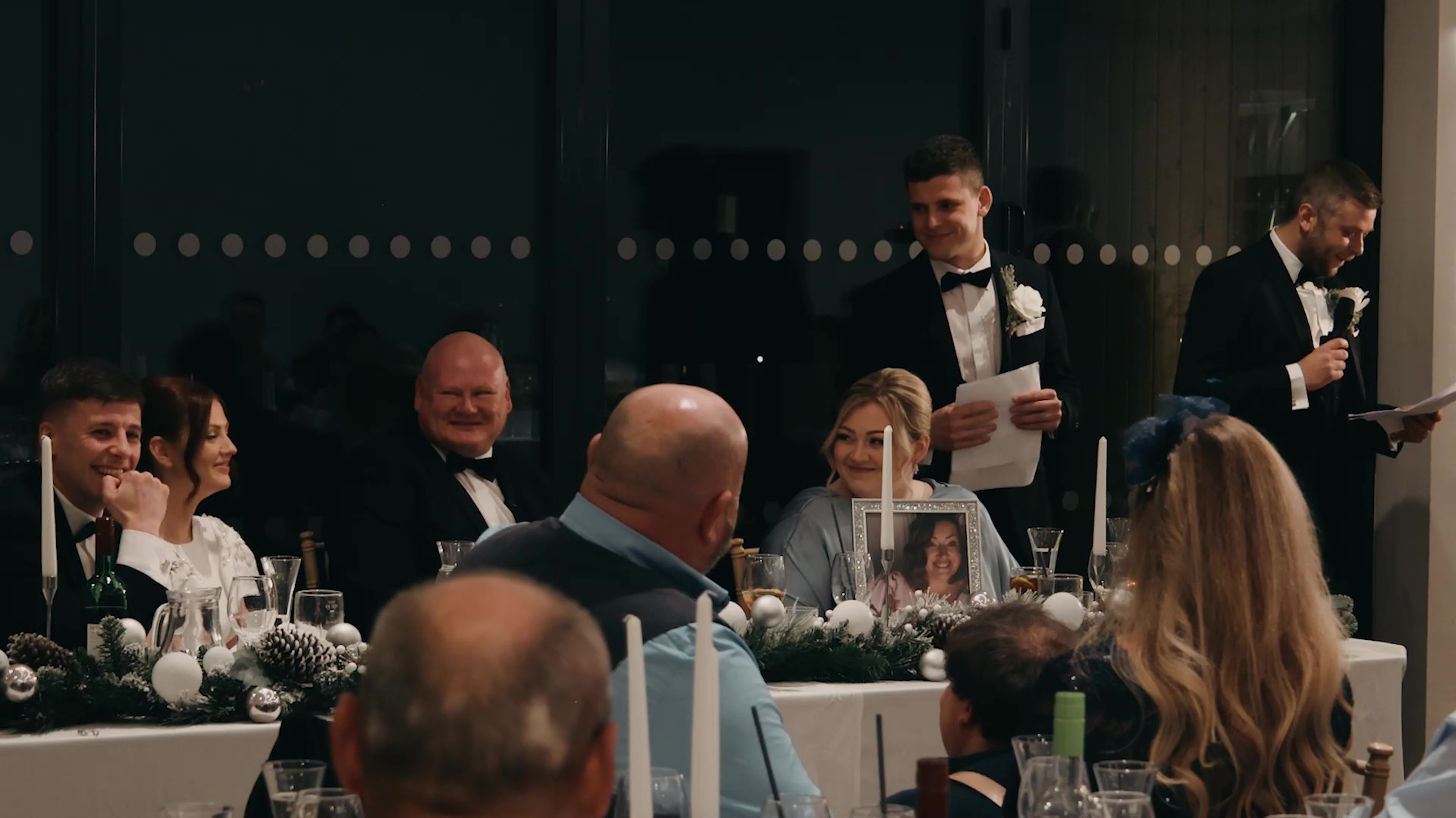 Wedding film moment of the speeches