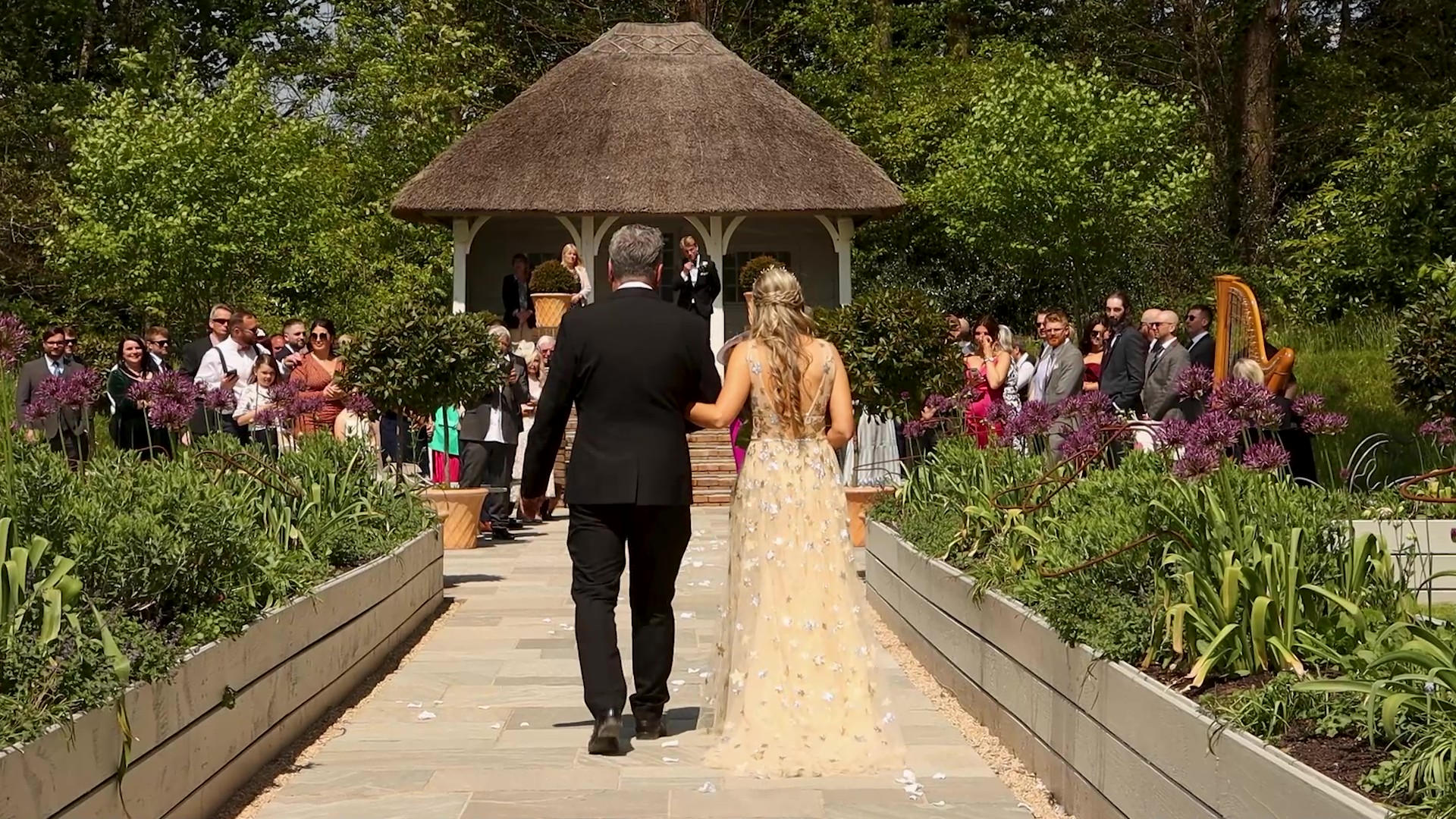 Moment taken from a cinematic wedding film