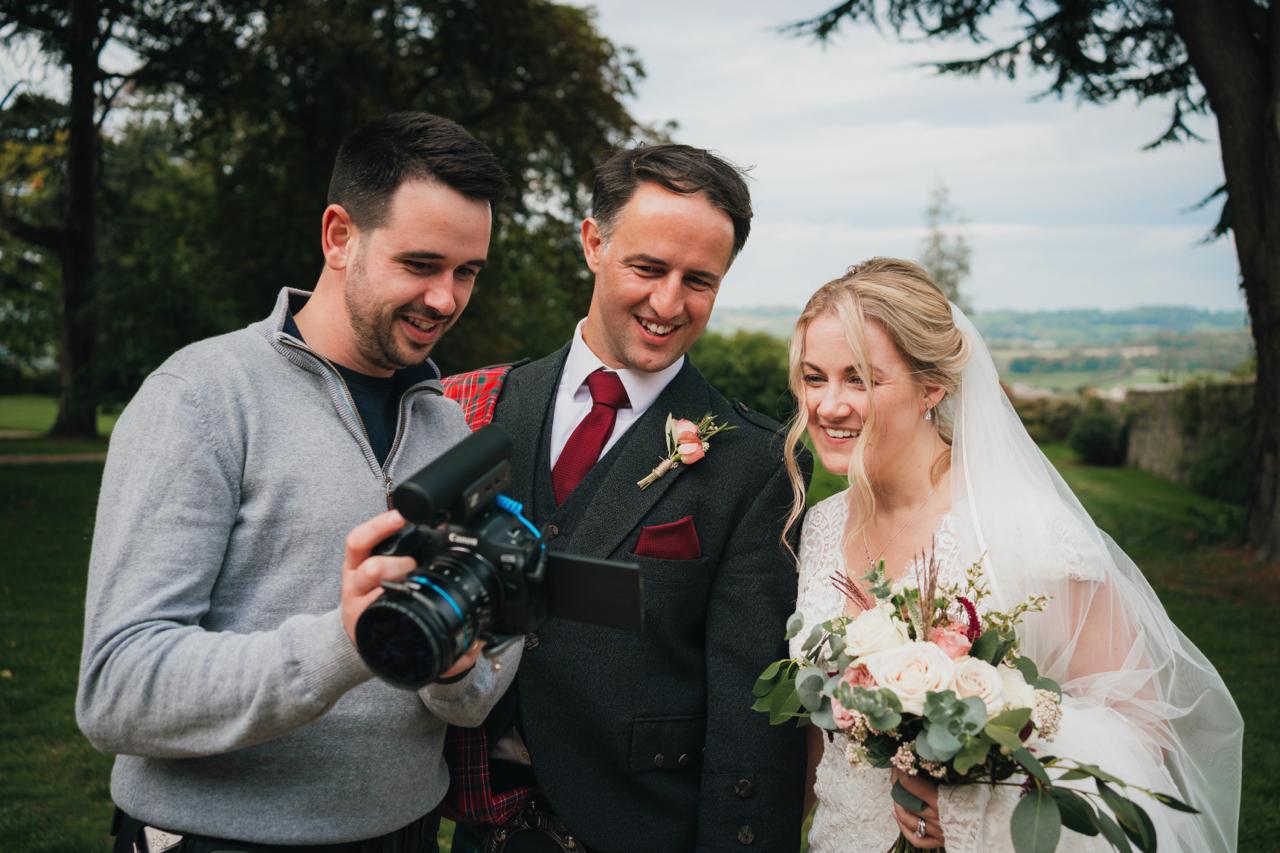 Wedding videographer capturing real moments