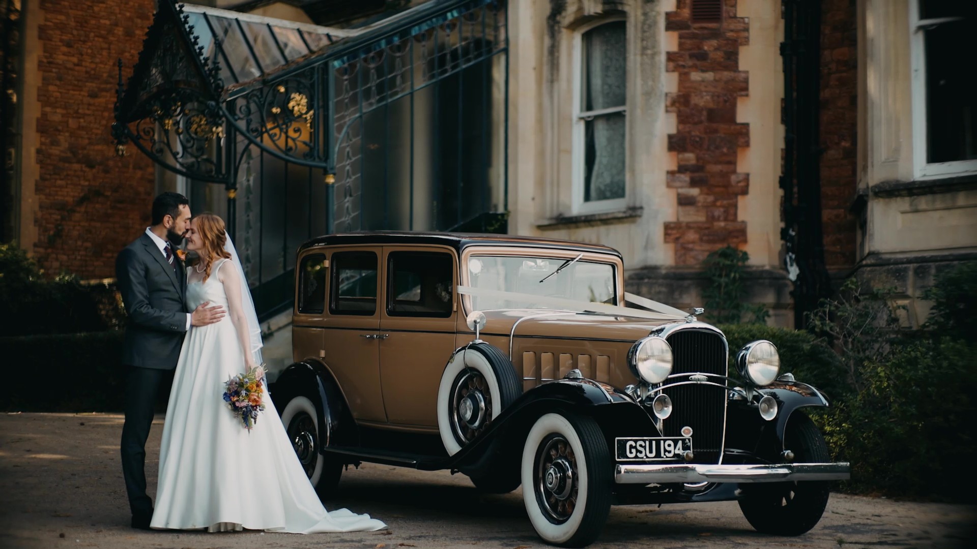 Wedding videographer filming a couple in Bristol