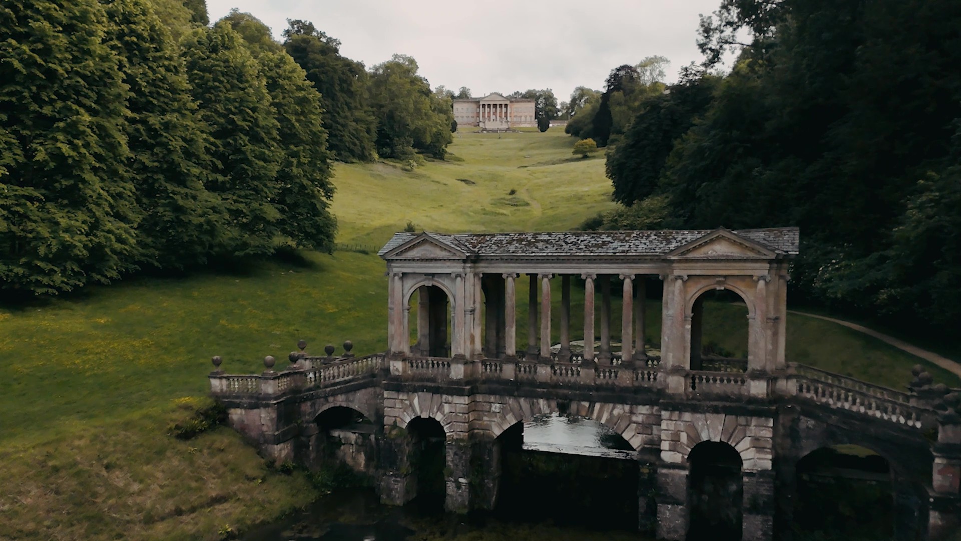Elegant Bath wedding venue with cinematic videography backdrop