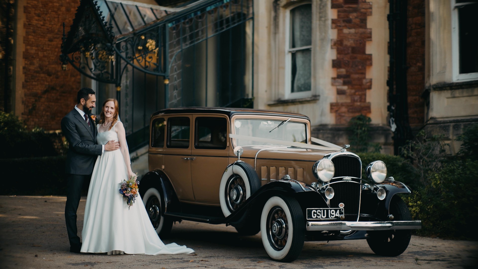 Beautiful natural moment captured by Bristol wedding videographer
