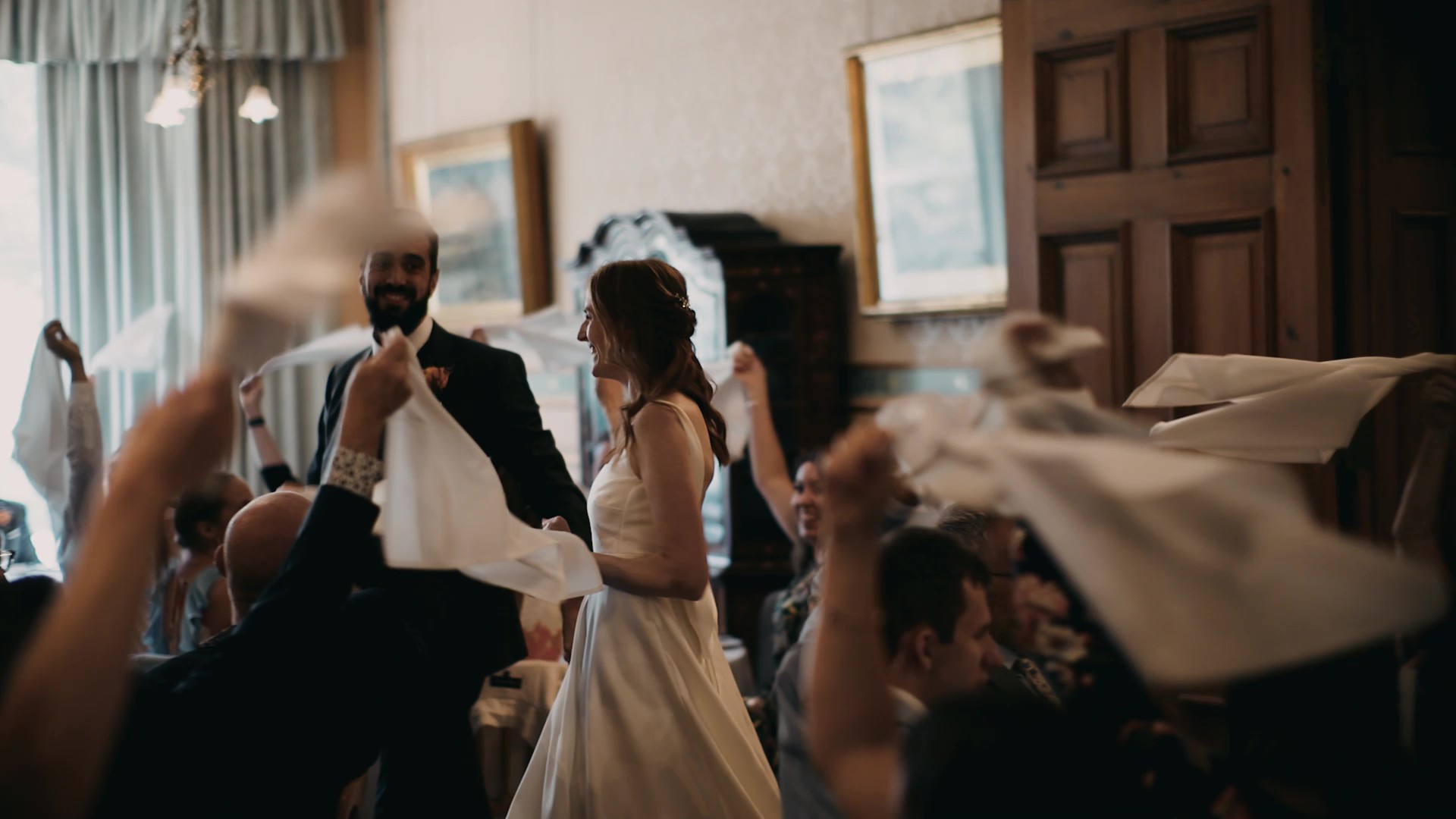 Candid natural moment captured by Bristol wedding videographer