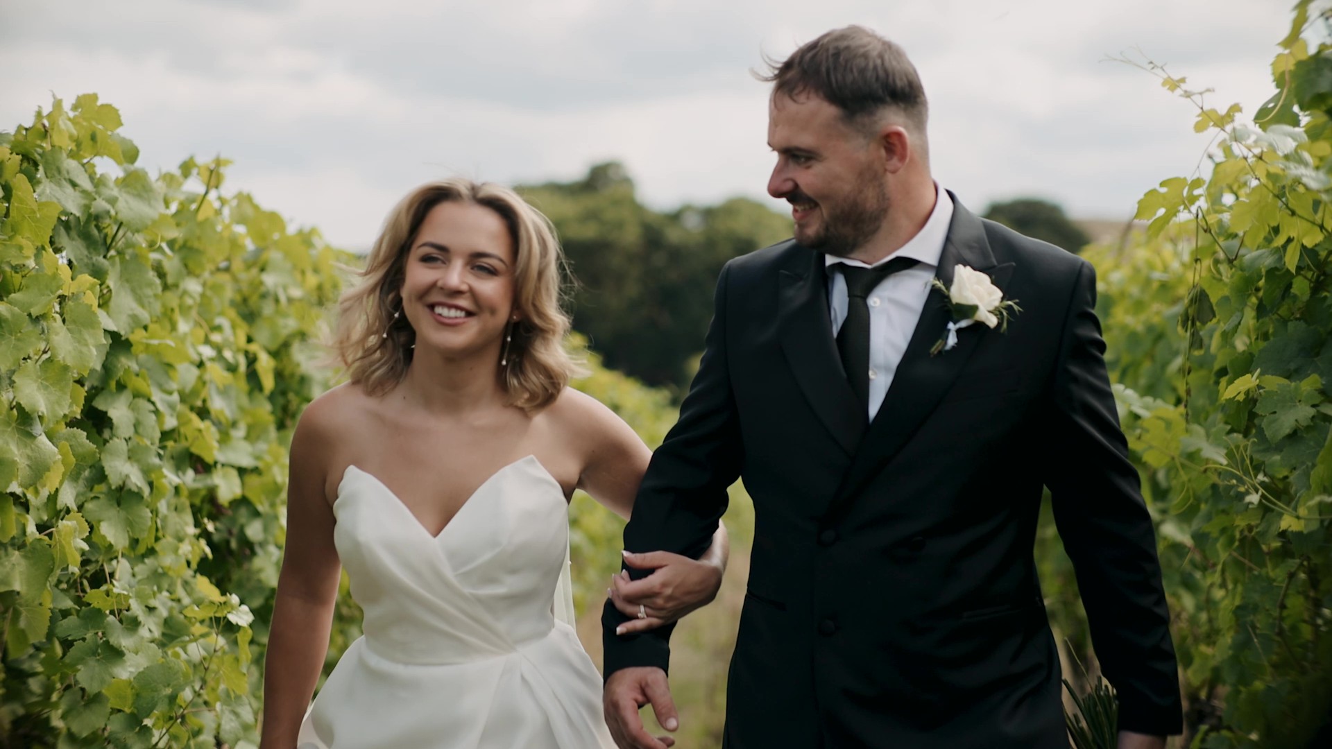 Bride and groom during real Devon wedding captured on film