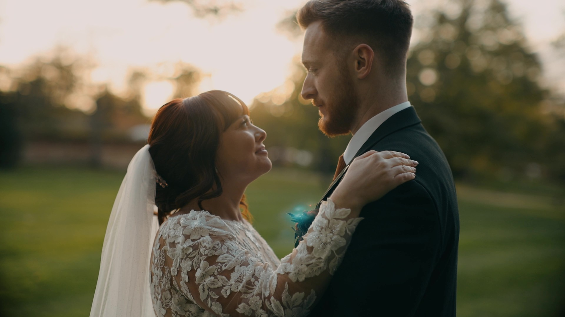 Beautiful wedding moment captured at St Audries Park Somerset in cinematic film style